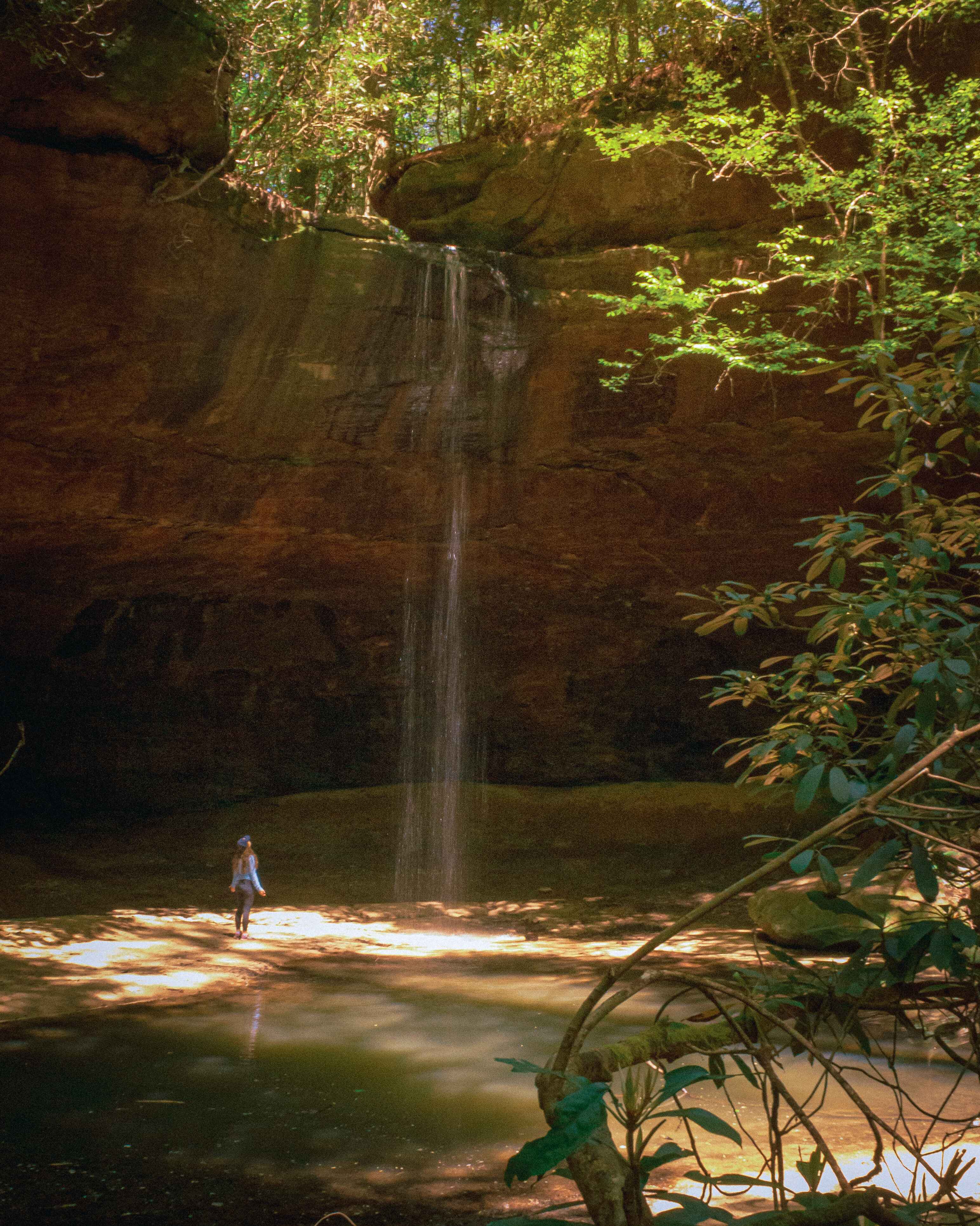 hiking copperas falls in the red river gorge