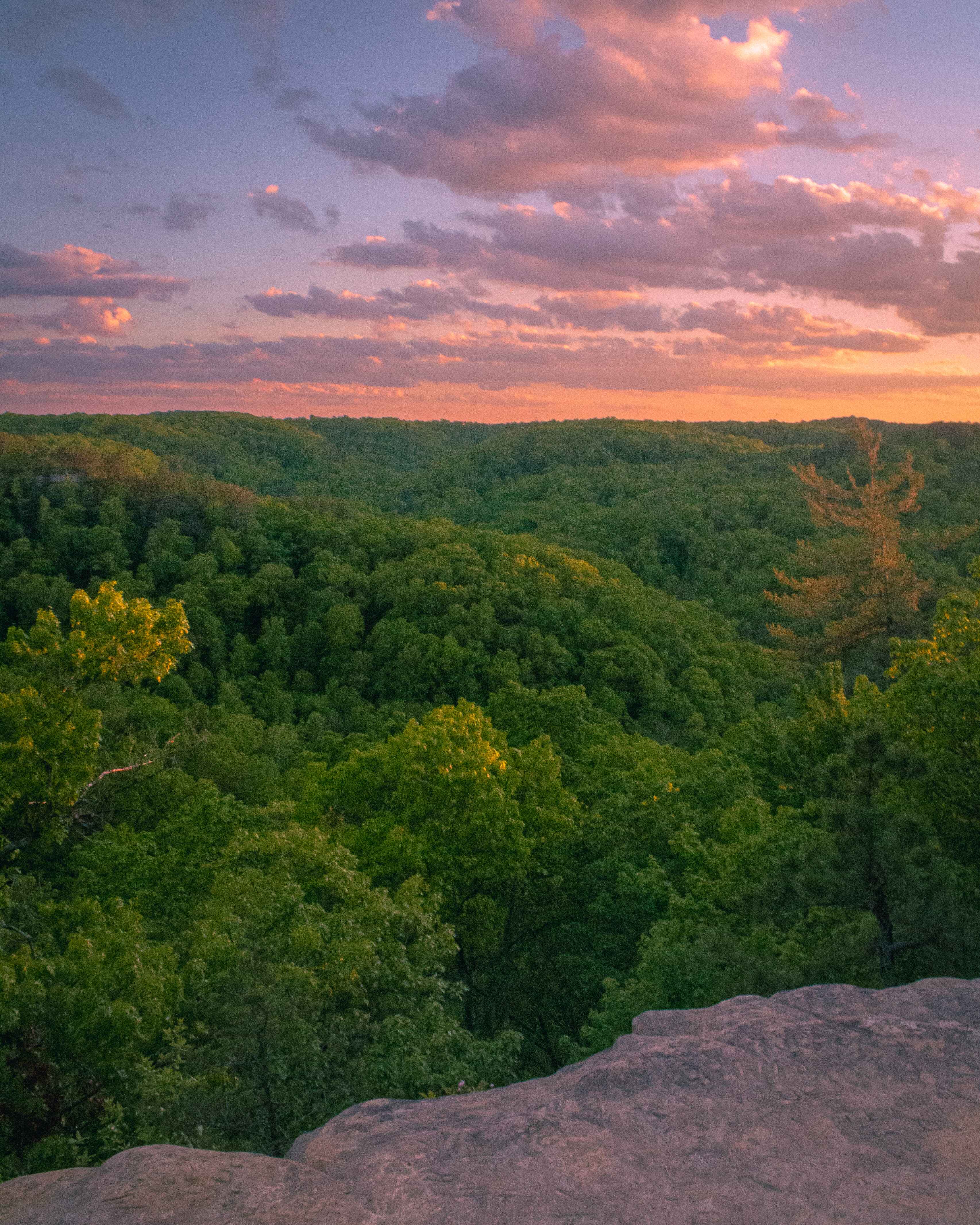 sunset over the red river gorge