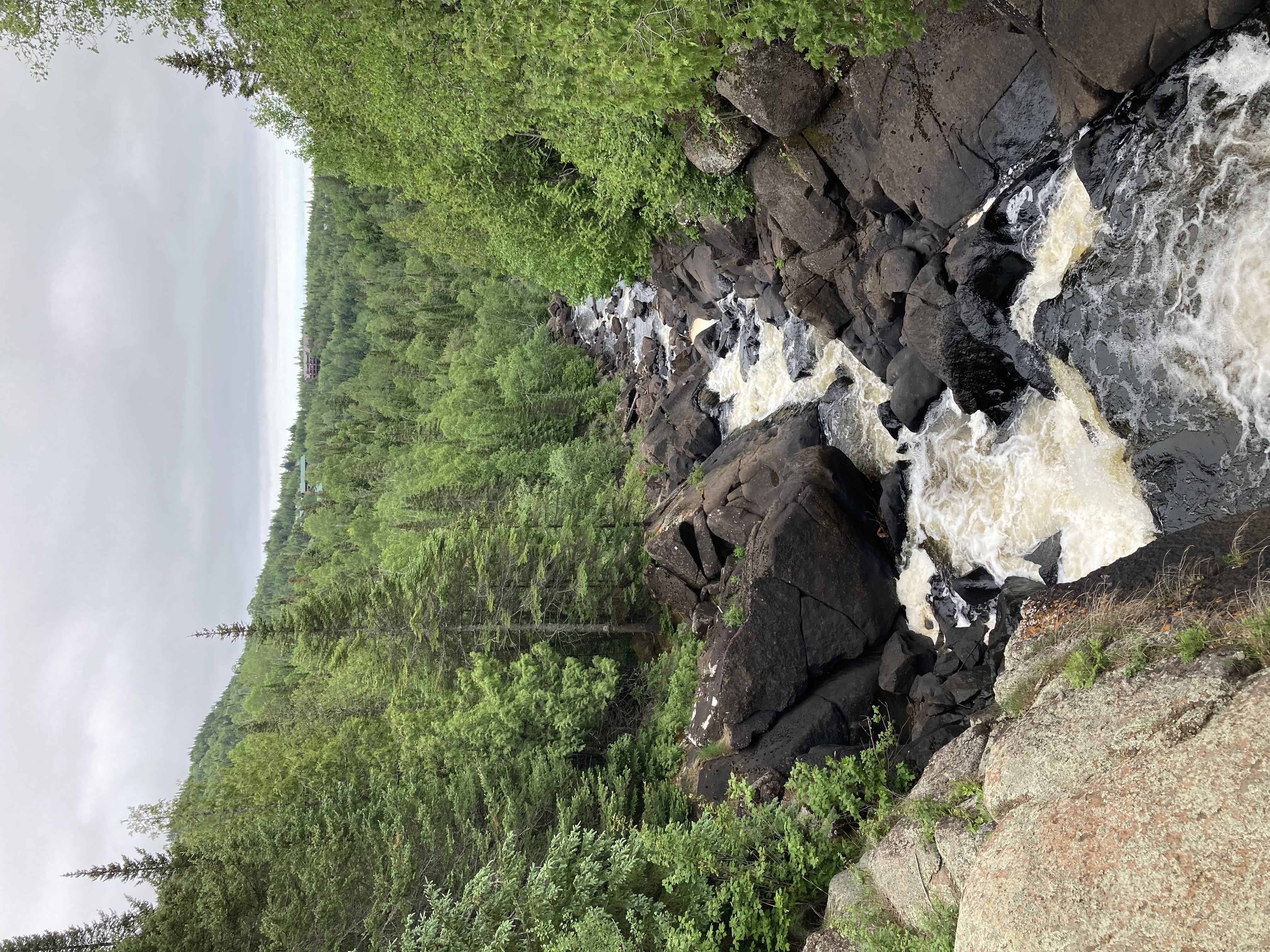 Falls on the Poplar River near Lutsen Mountains
