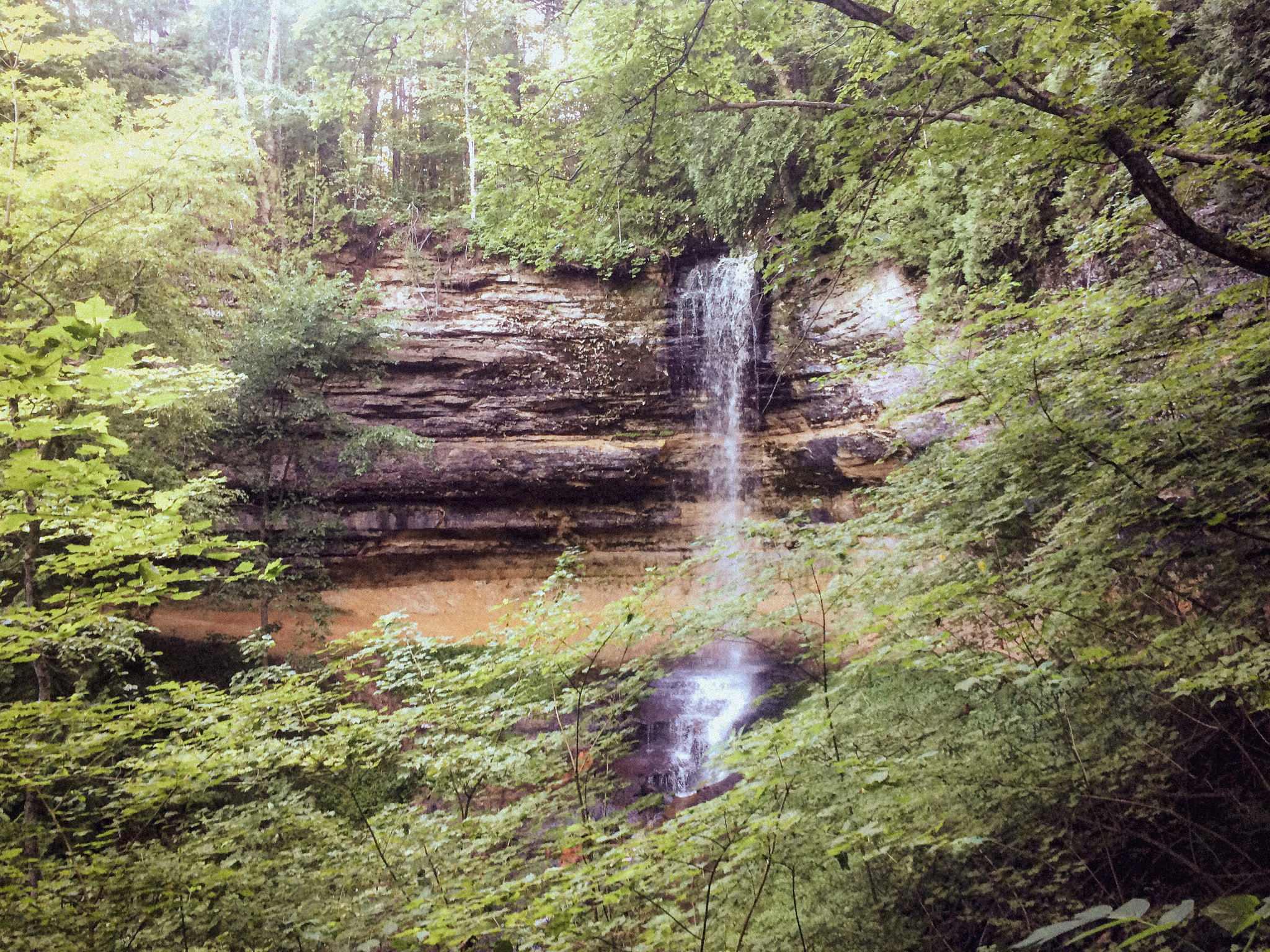 Munising Falls in the Pictured Rocks National Lakeshore, an ADA accessible hike in the Midwest