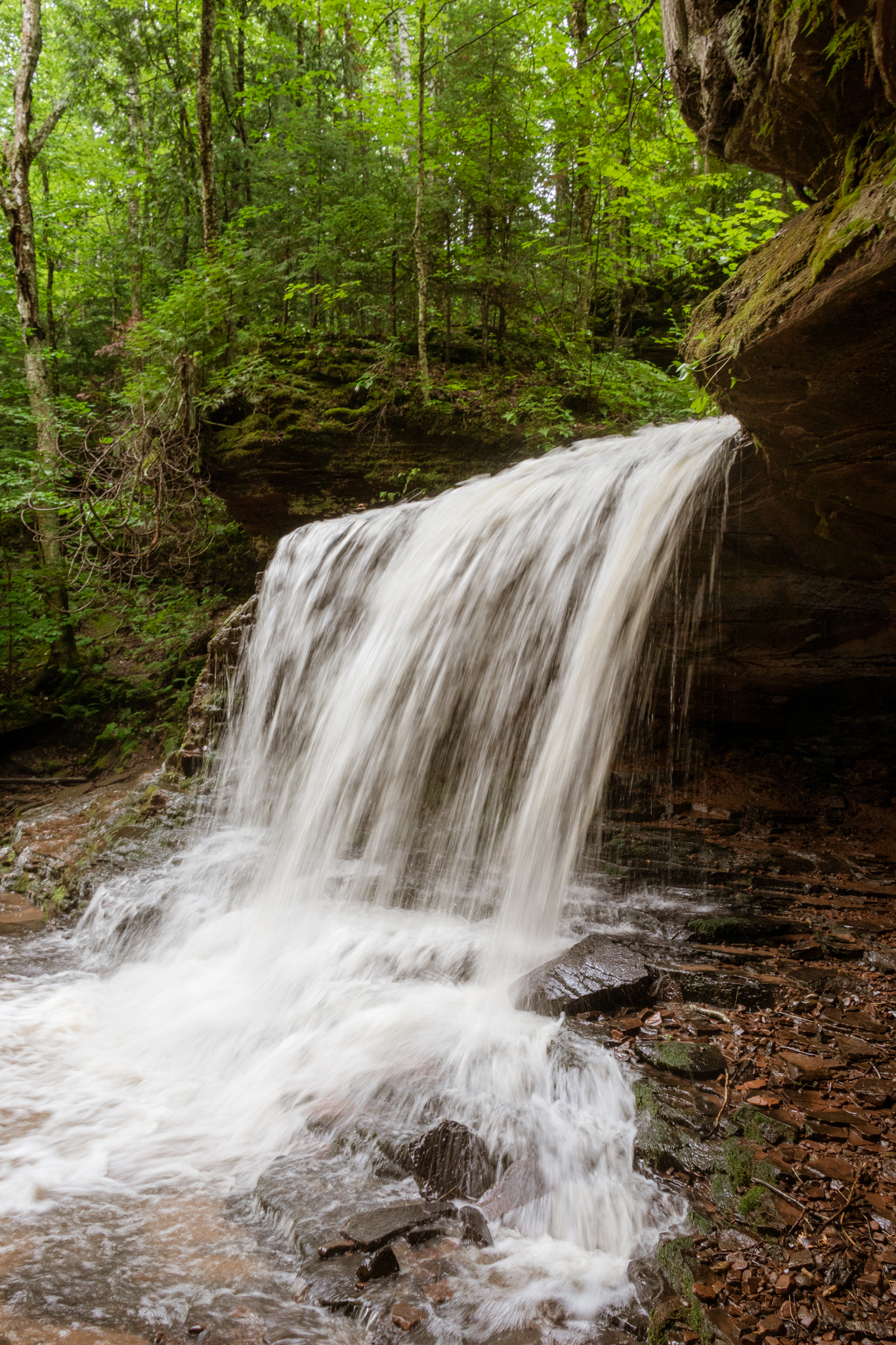 Lost Creek Falls, a hiking trail near Bayfield, W and the Apostle Islands