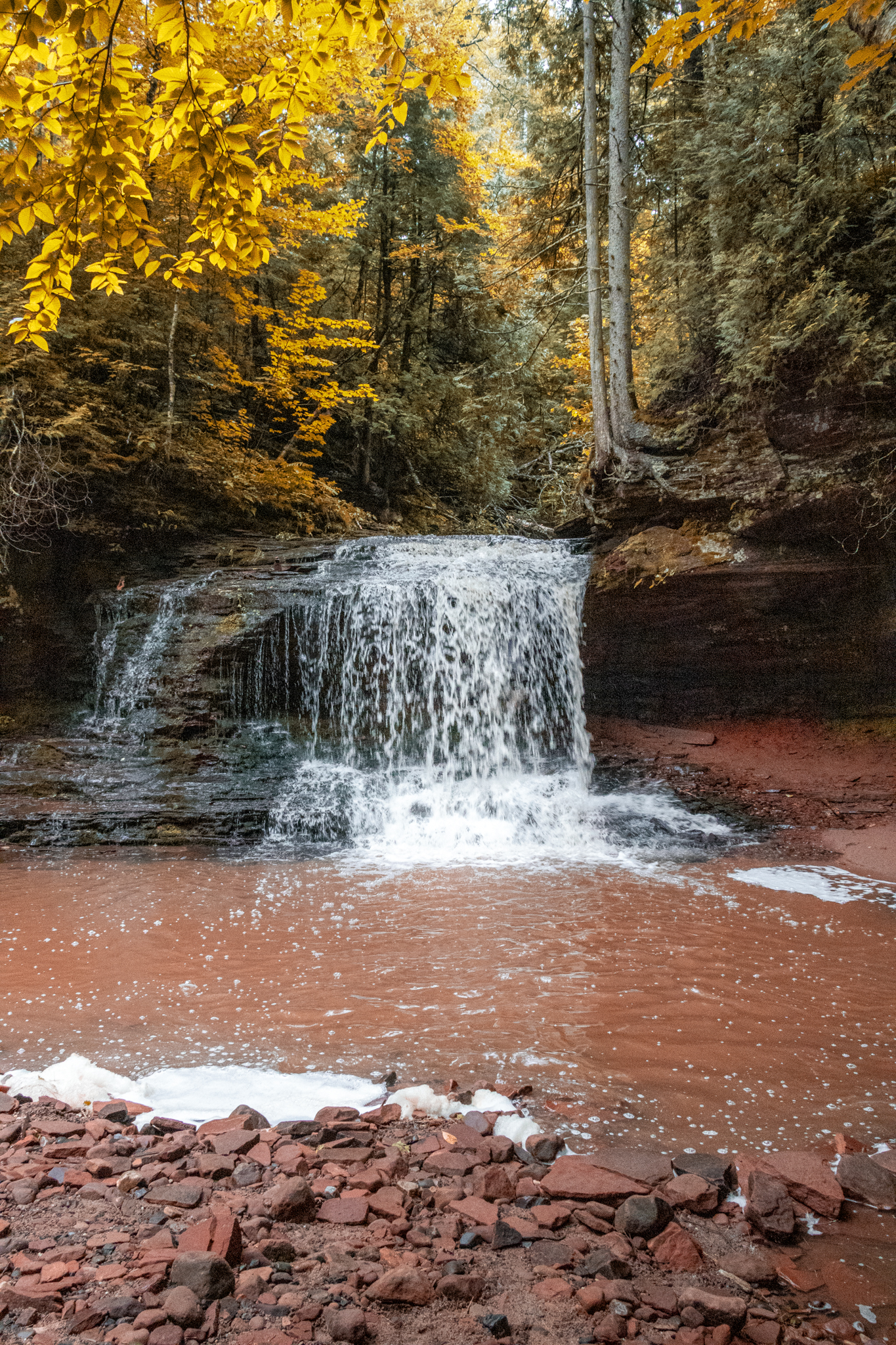 Lost Creek Falls, a hiking trail near Bayfield, WI