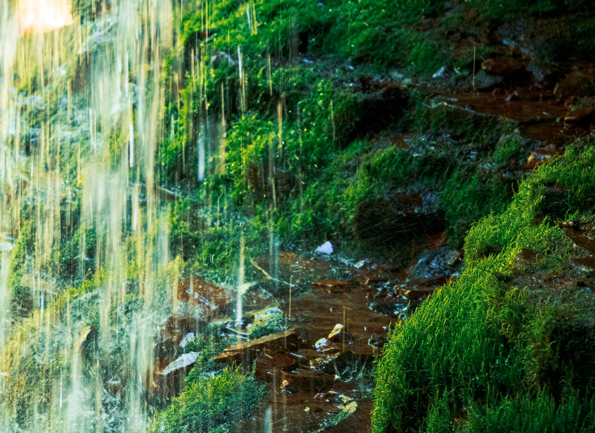Detail of Lost Creek Falls on the Lost Creek Falls Hiking Trail near Bayfield WI