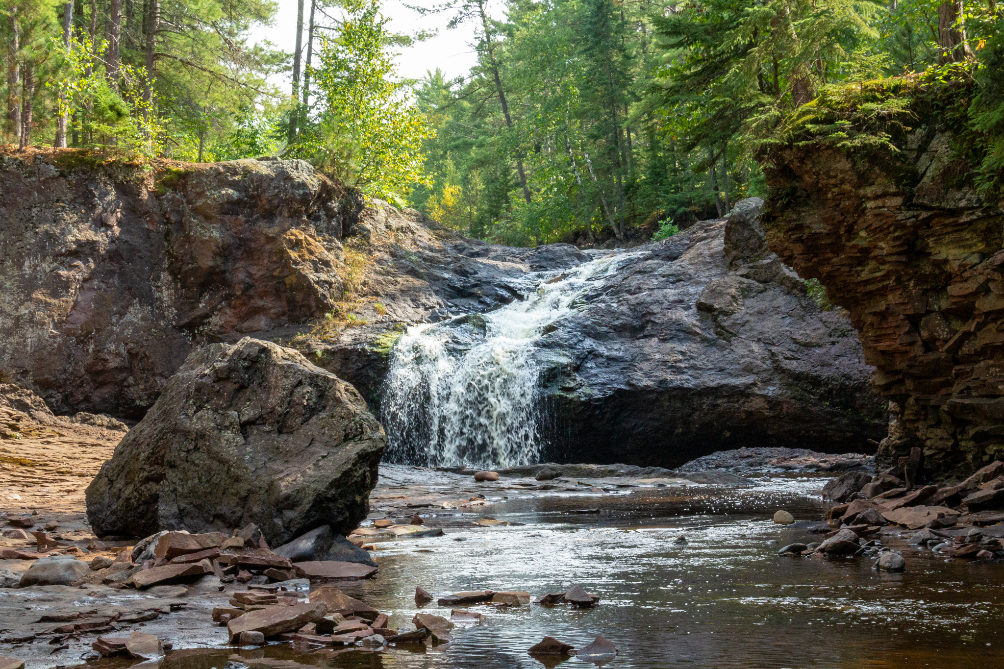 Amnicon Falls, a hiking trail near Bayfield WI