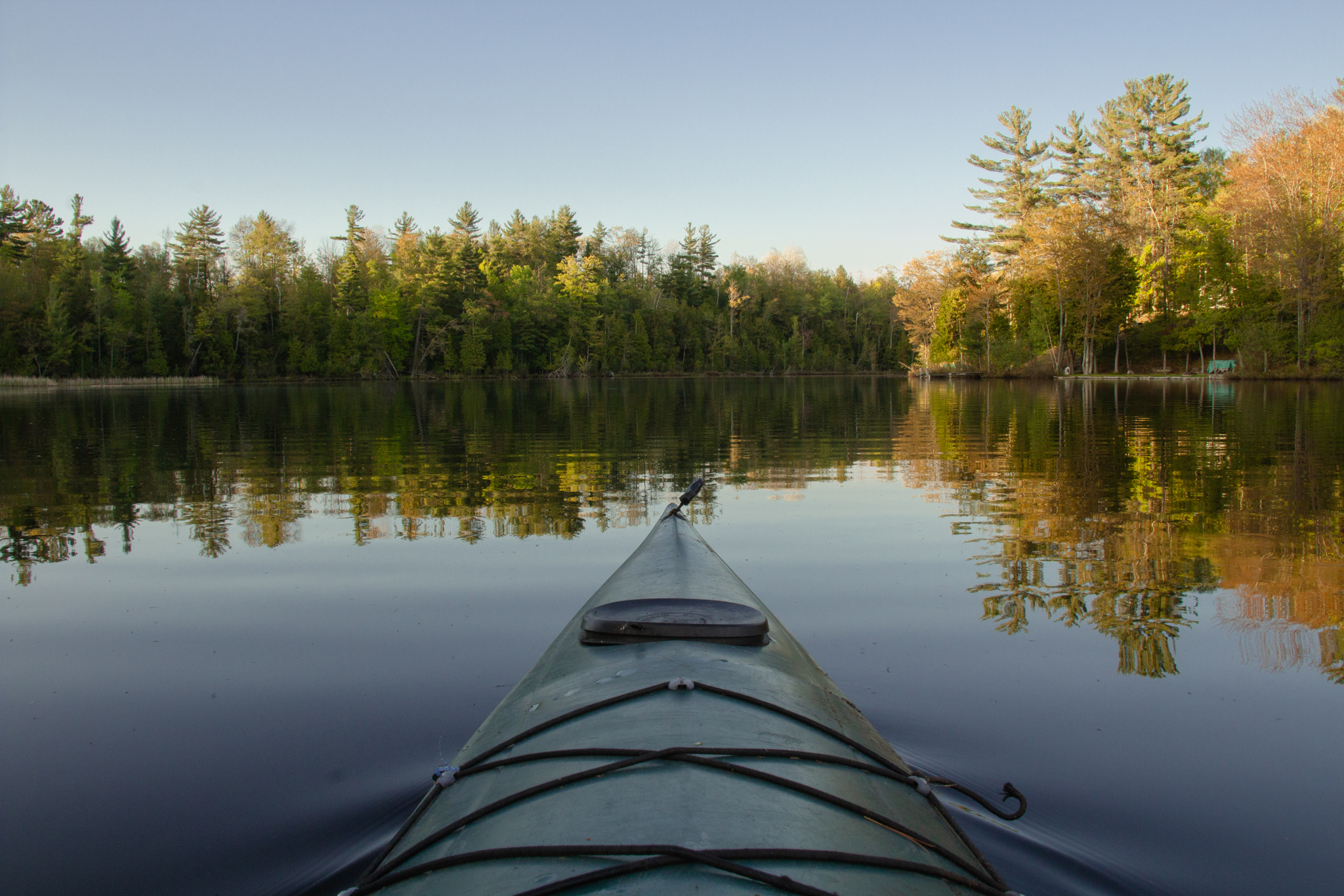Kayaking Fife Lake near Traverse City