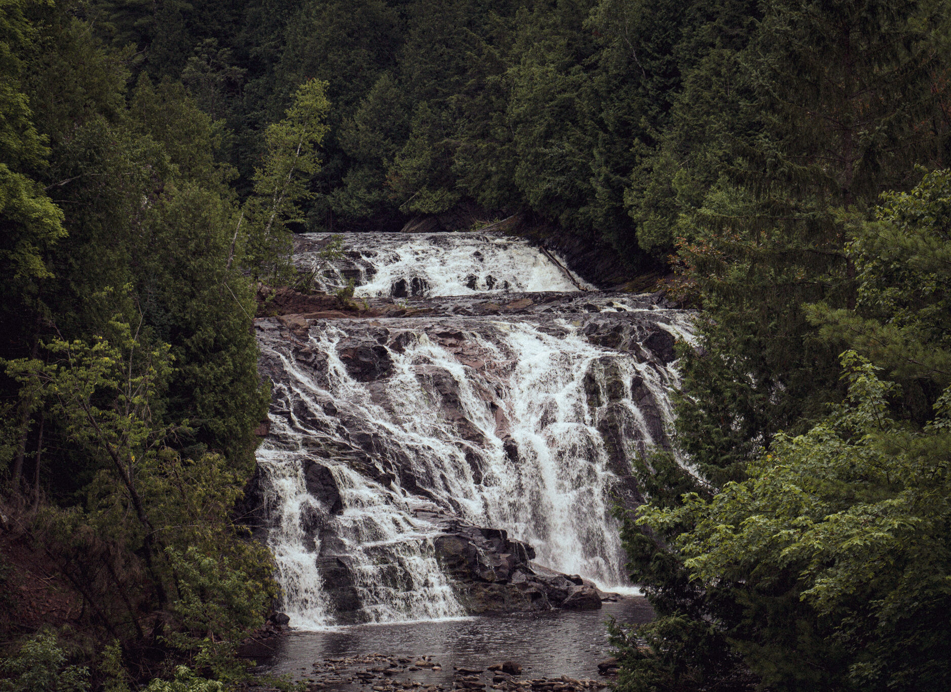 Potato River Falls near Ashland Wisconsin Northwoods Hiking Trails