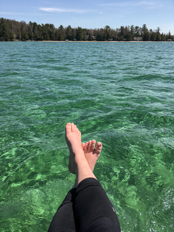 Boating on Torch Lake near Bellaire Michigan