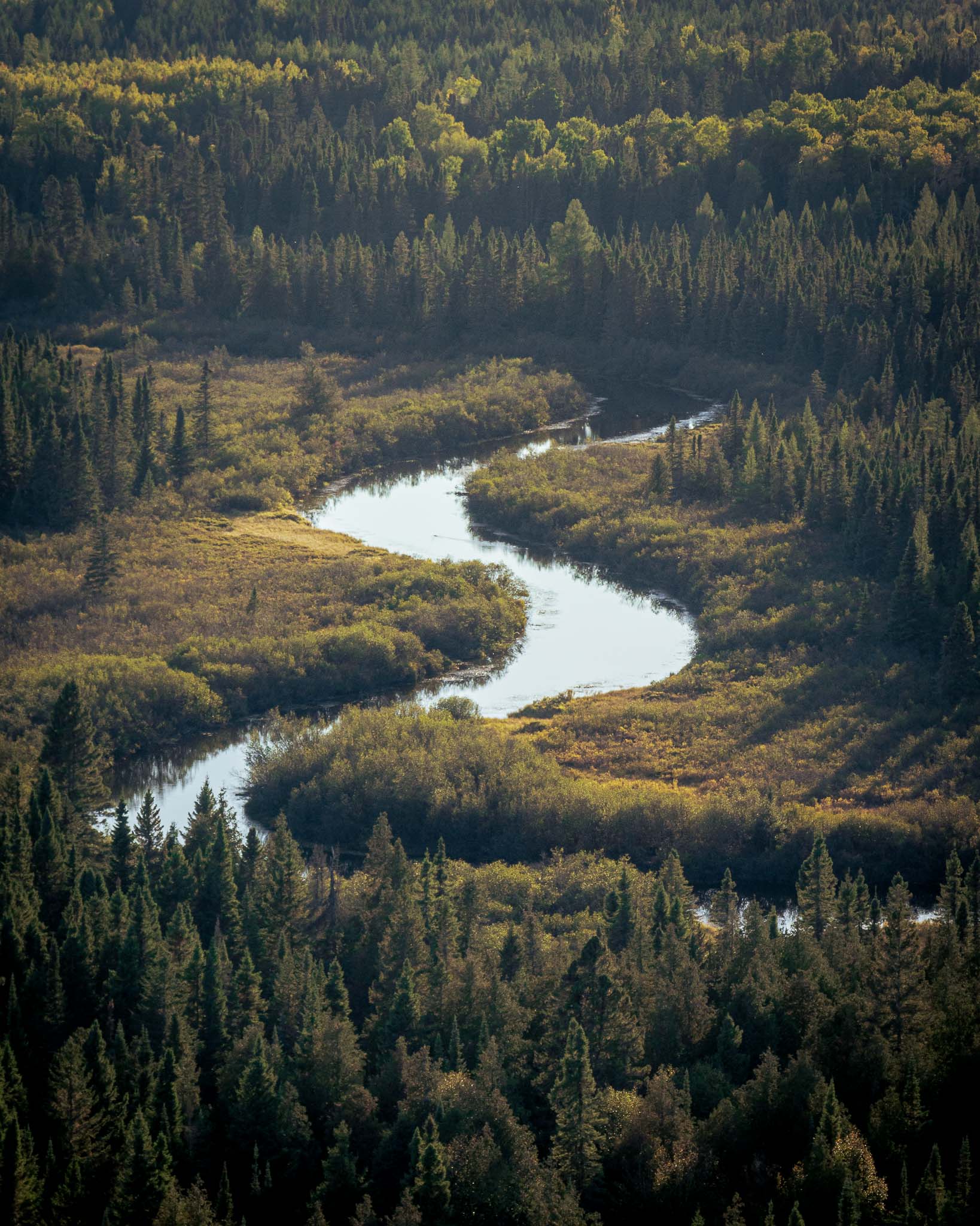 Poplar River viewed from the Poplar Valley Overlook on the Superior Hiking Trail on the North Shore of Minnesota