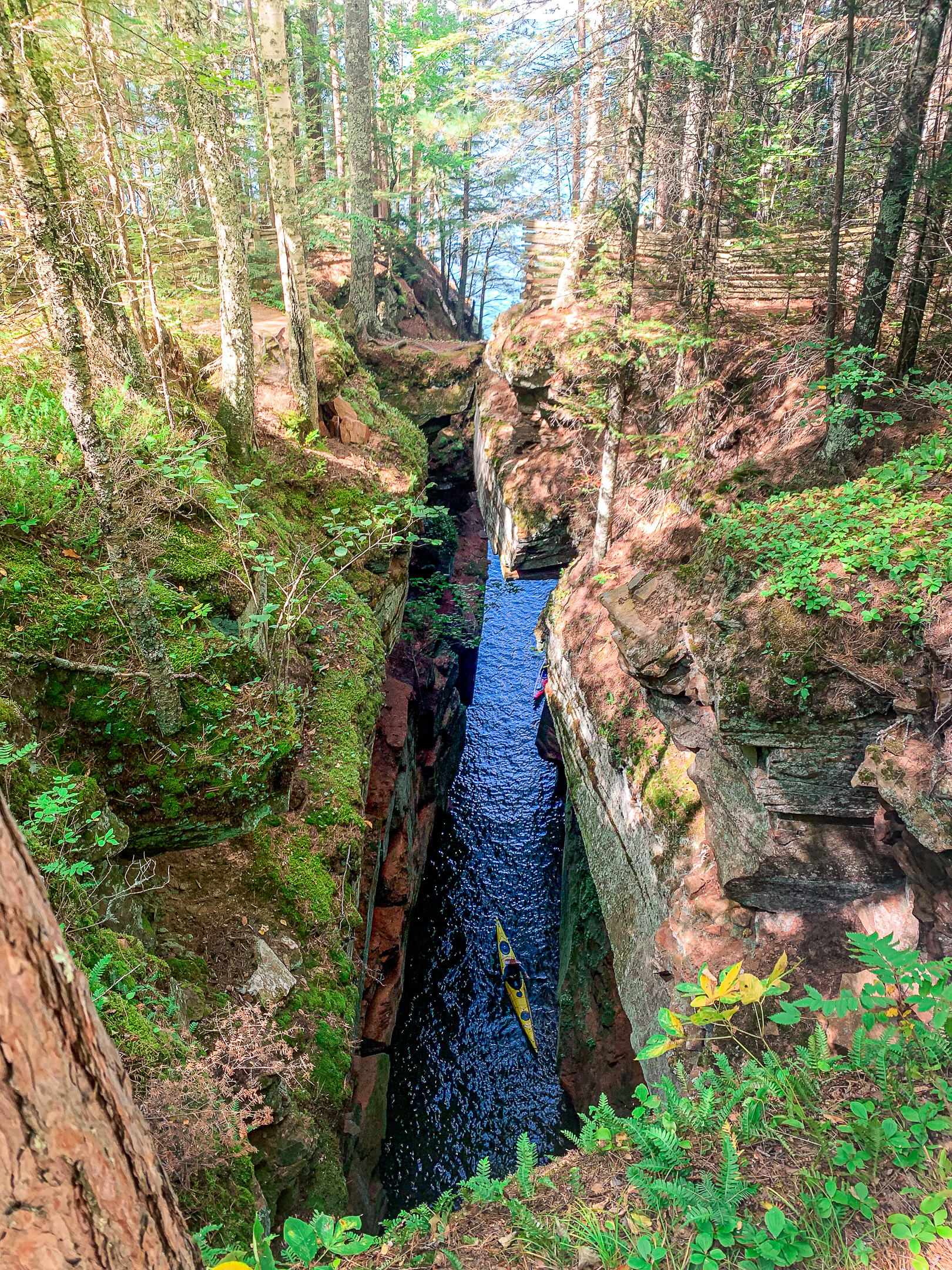 View of the Crack from the Meyers Beach Lakeshore Trail in the Apostle ISlands
