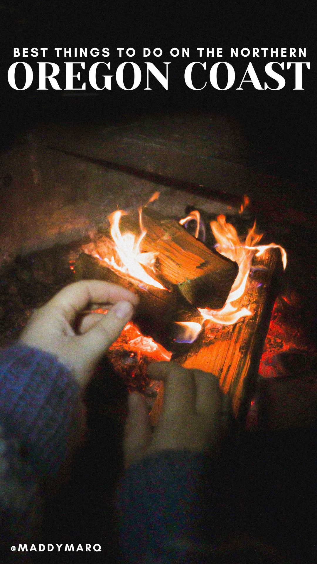 best things to do north oregon coast over image of a campfire 