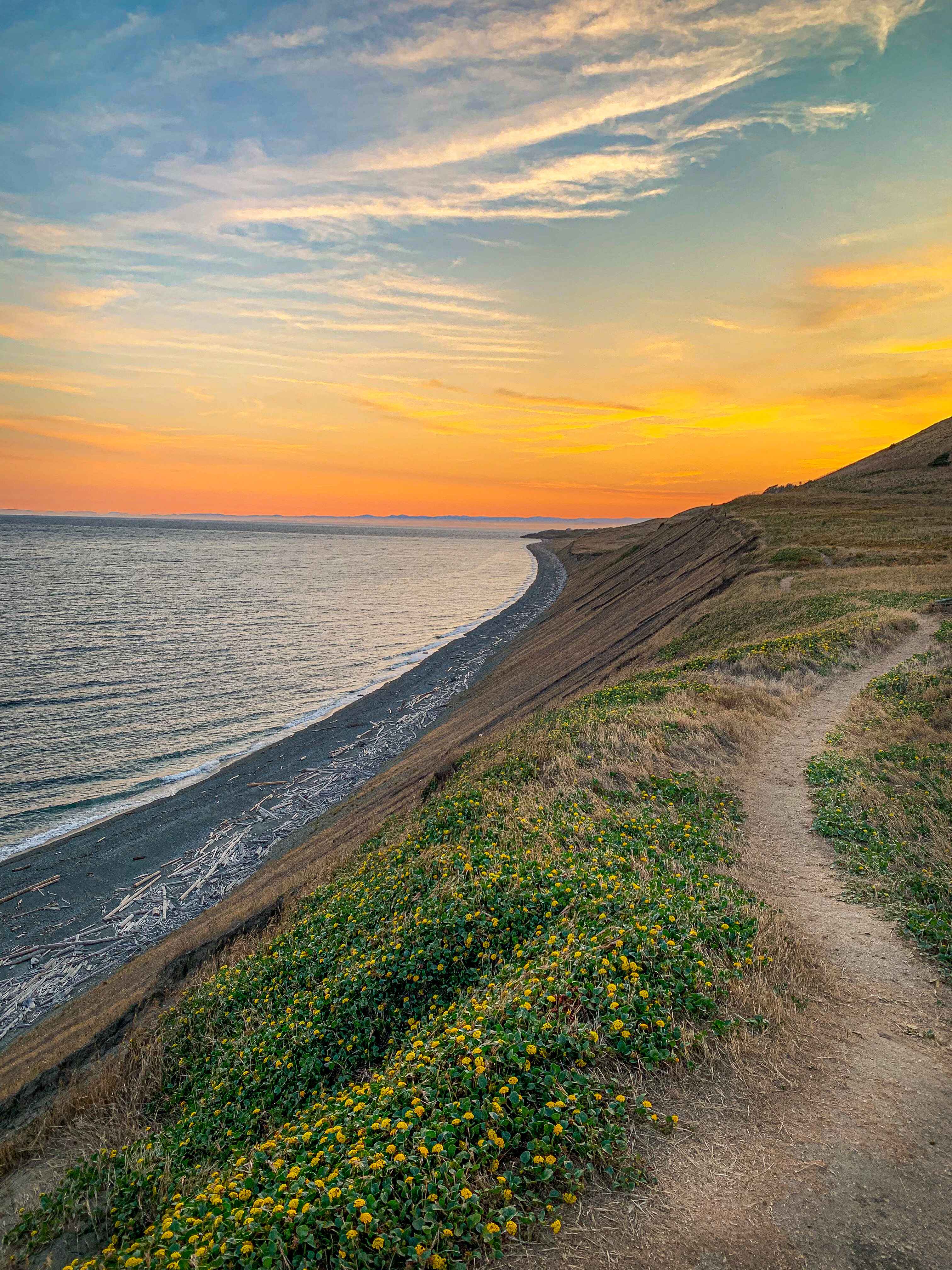Hiking San Juan Islands National Historic Monument Washington at Sunset