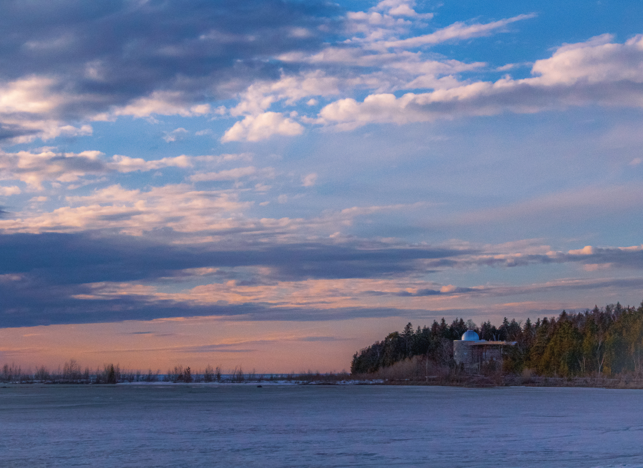 Image of Headlands Dark Sky Park frozen over in the winter
