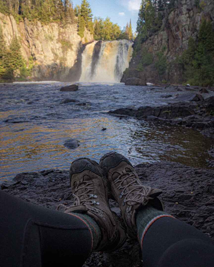 image of high falls in tettegouche state park northern minnesota on the north shore of lake superior