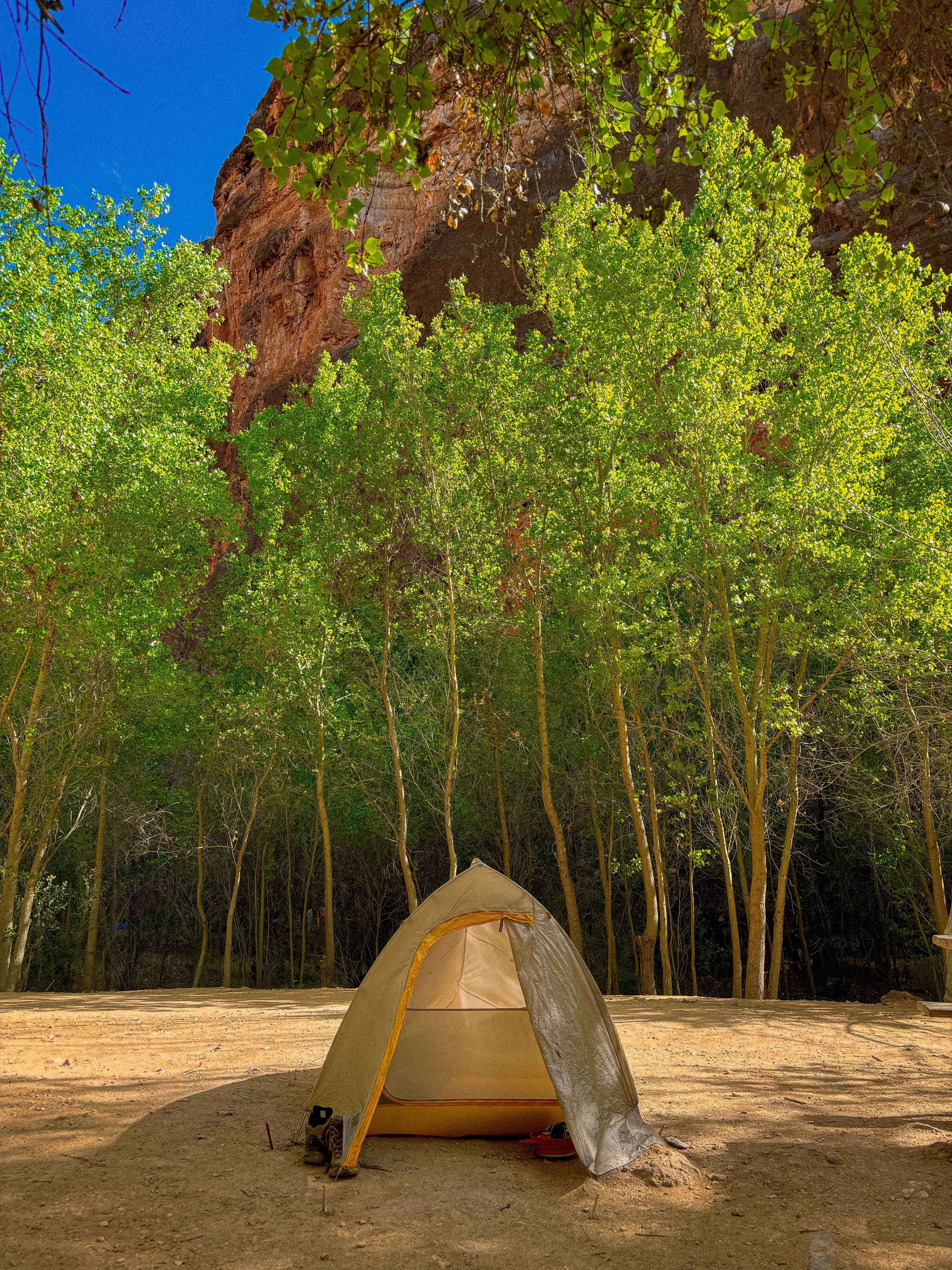 Big Agnes Fly Creek Tent on a backpacking trip in the Grand Canyon