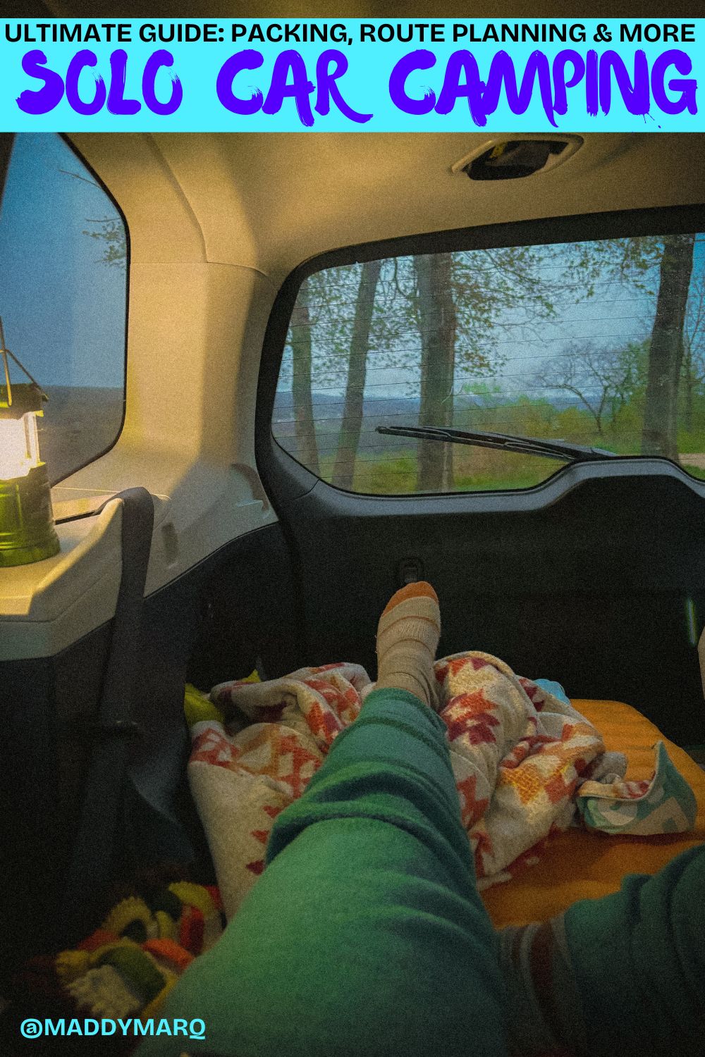 ultimate guide to car camping over image of car camping