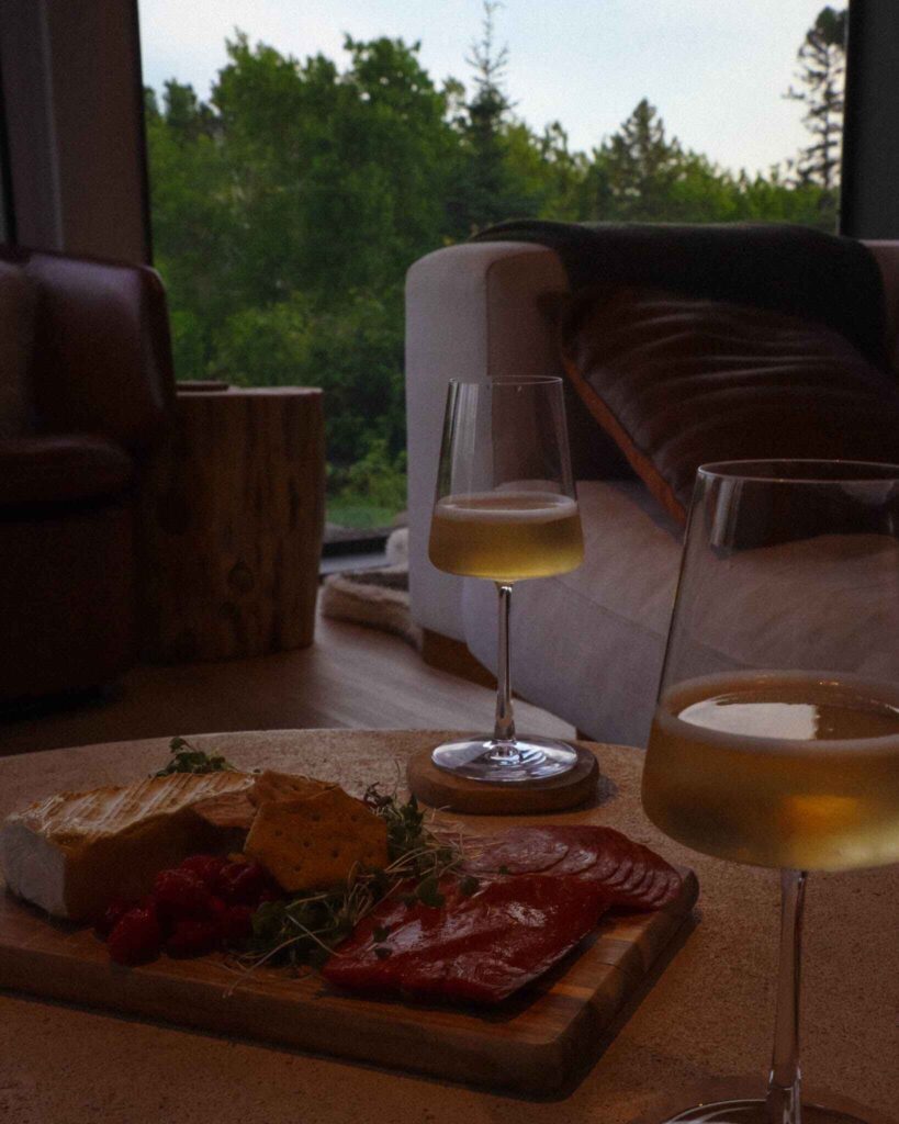 Charcutrie board at Hams Haus in Lutsen | Airbnb photographer minnesota