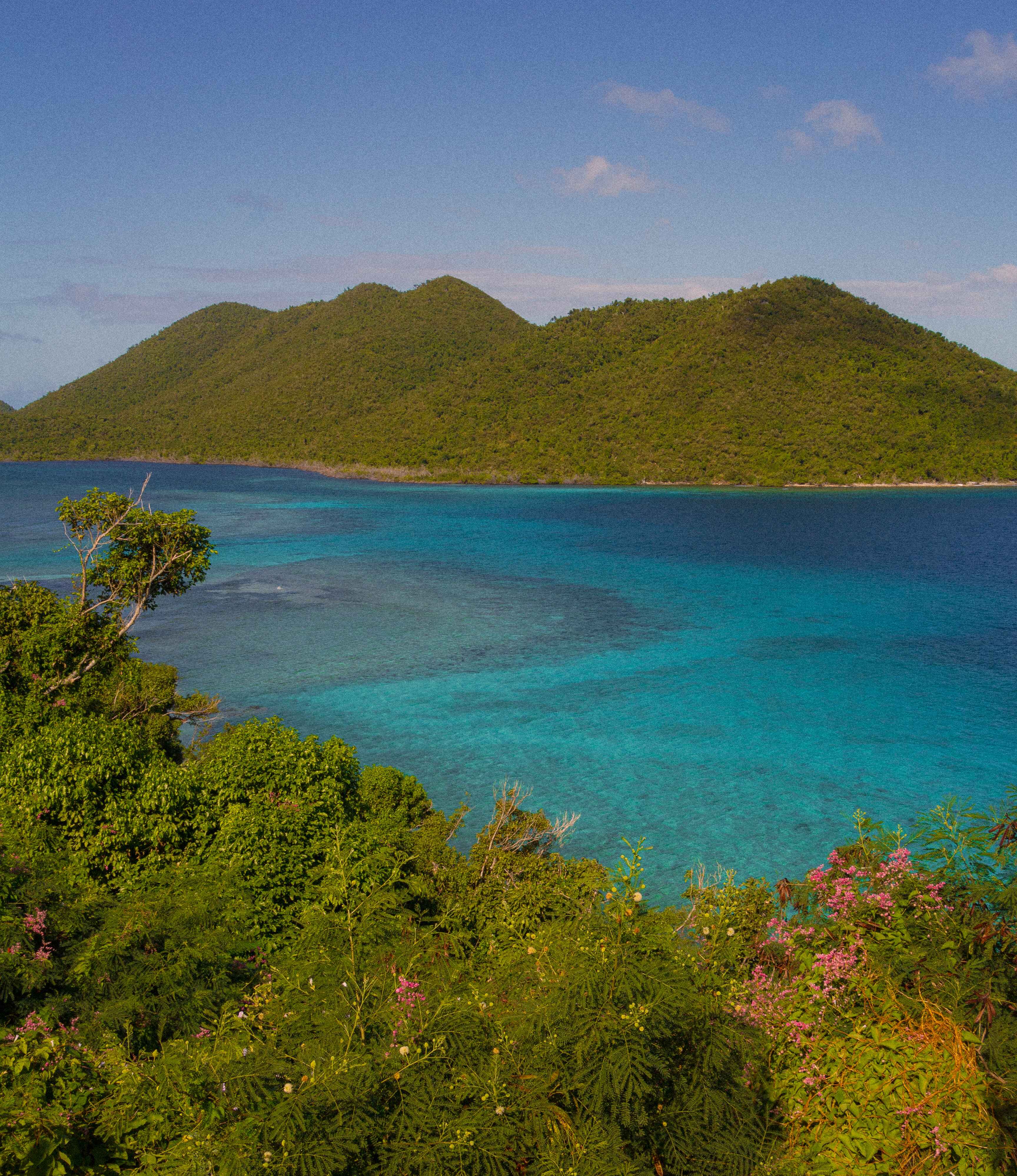 View from Annaberg plantation ruins in US Virgin Islands National Park