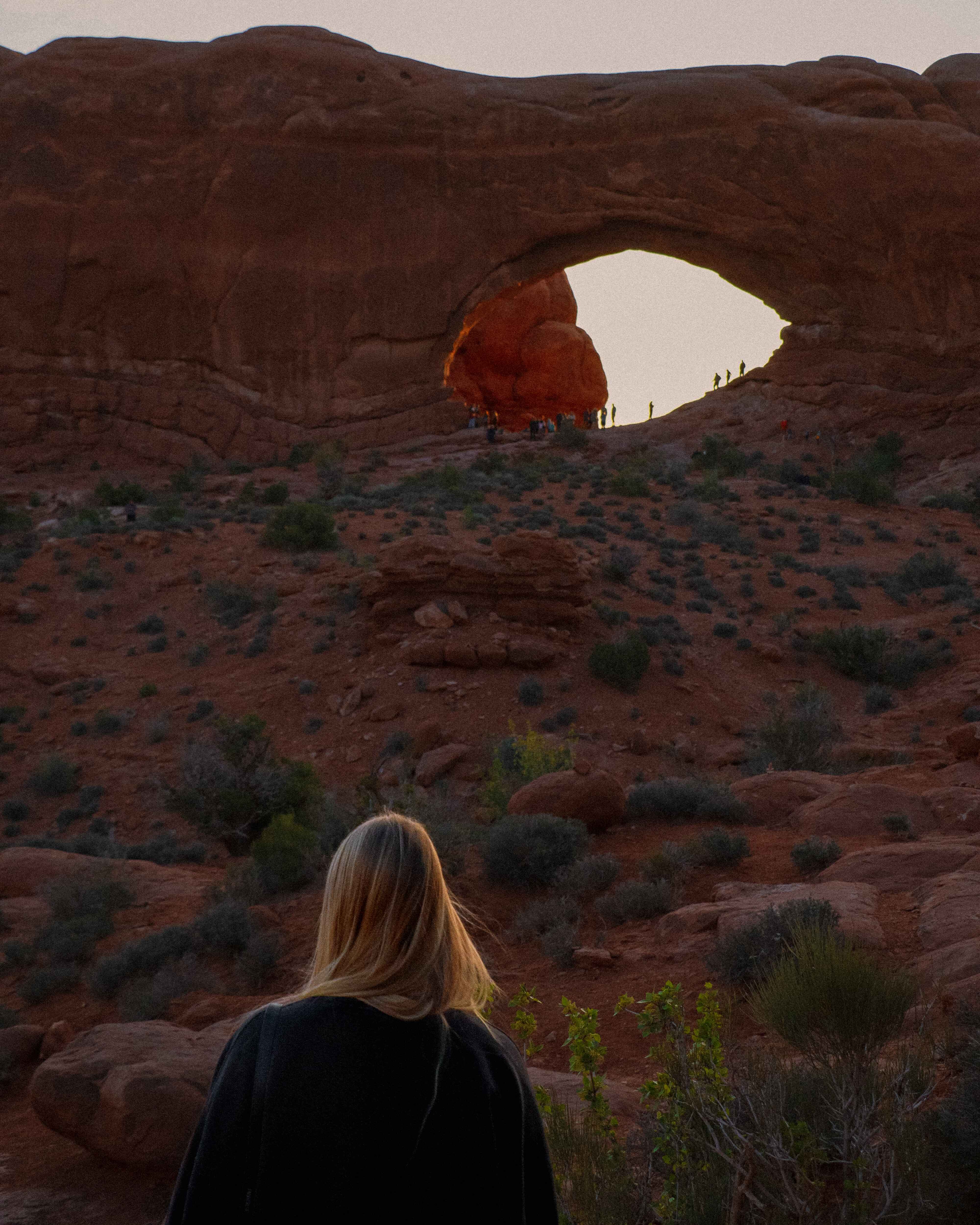 Sunrise in Arches National Park Windows District