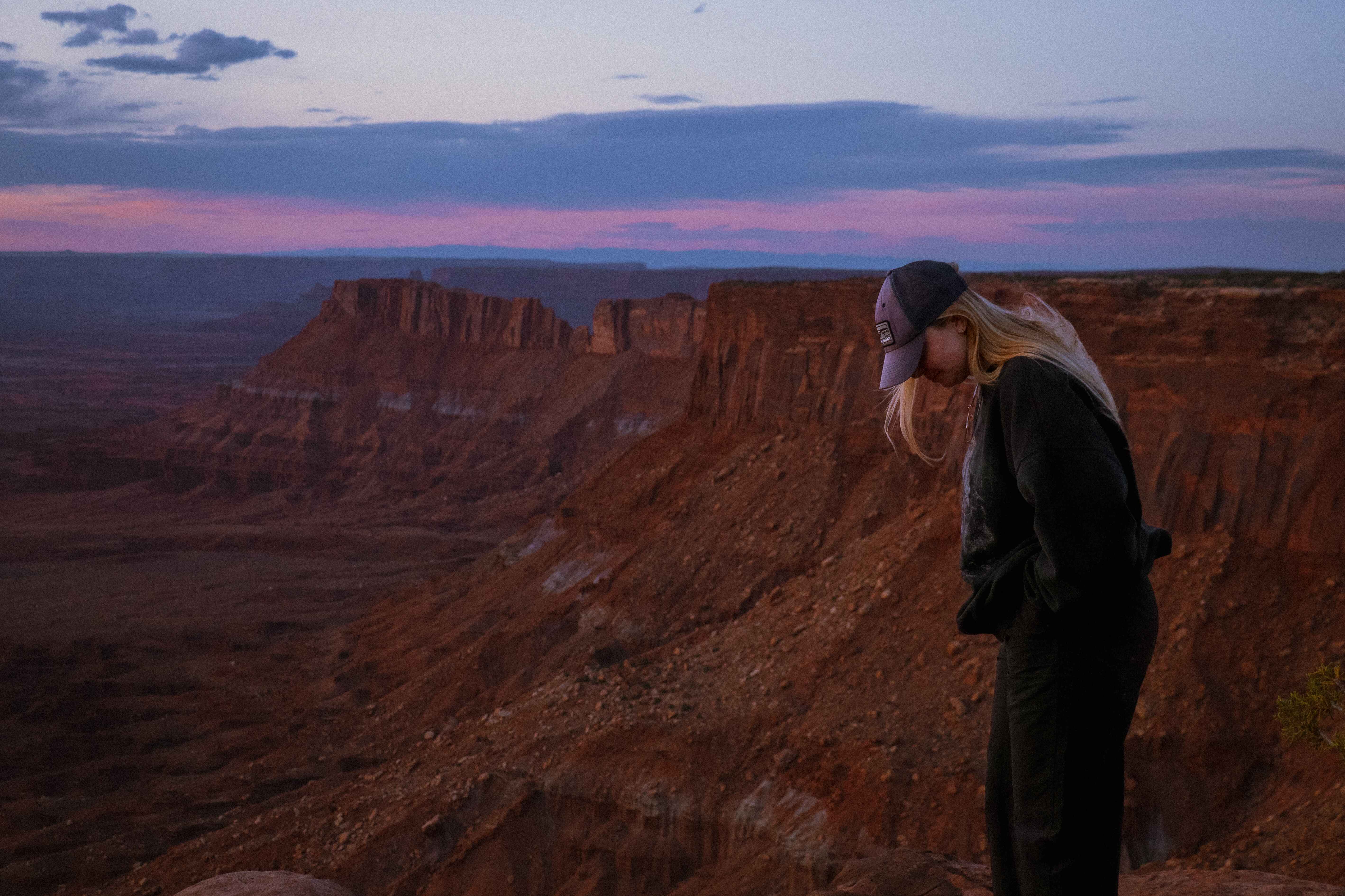 image of sunset from the Needles Overlook near Moab