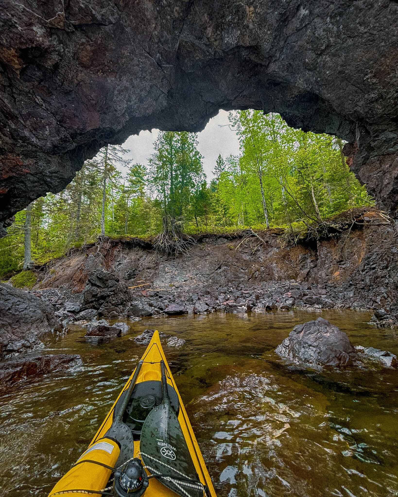 Image of a sea cave/arch in on the Keweenaw Peninsula