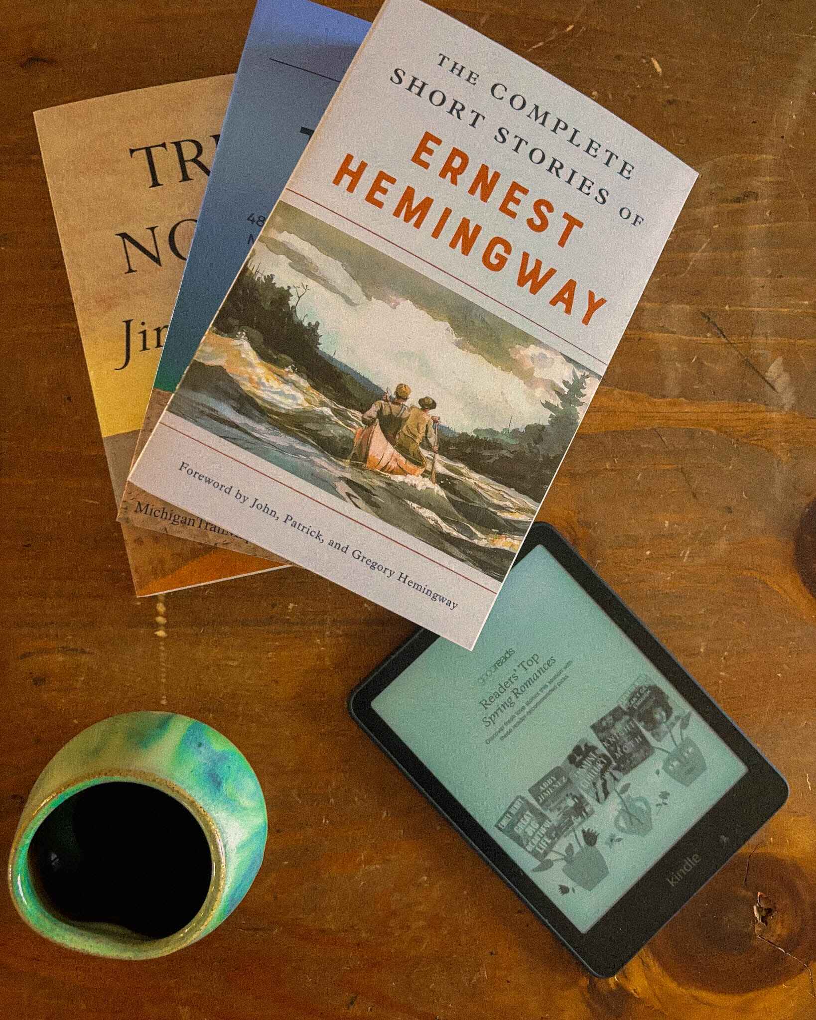 books on a table