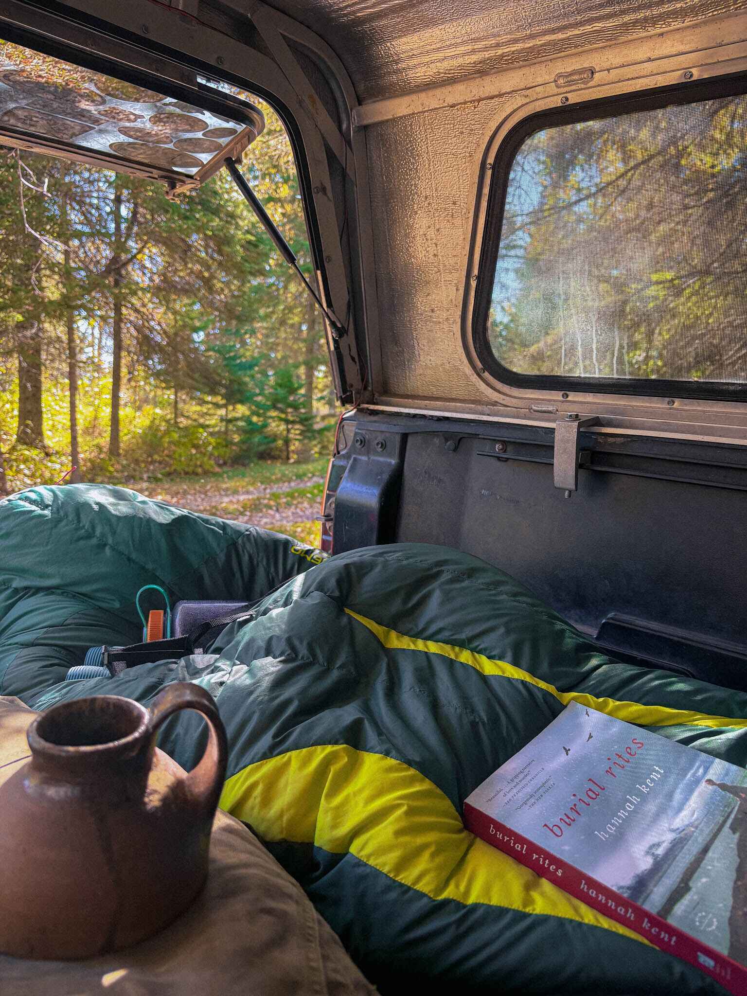 image of a car camping set up