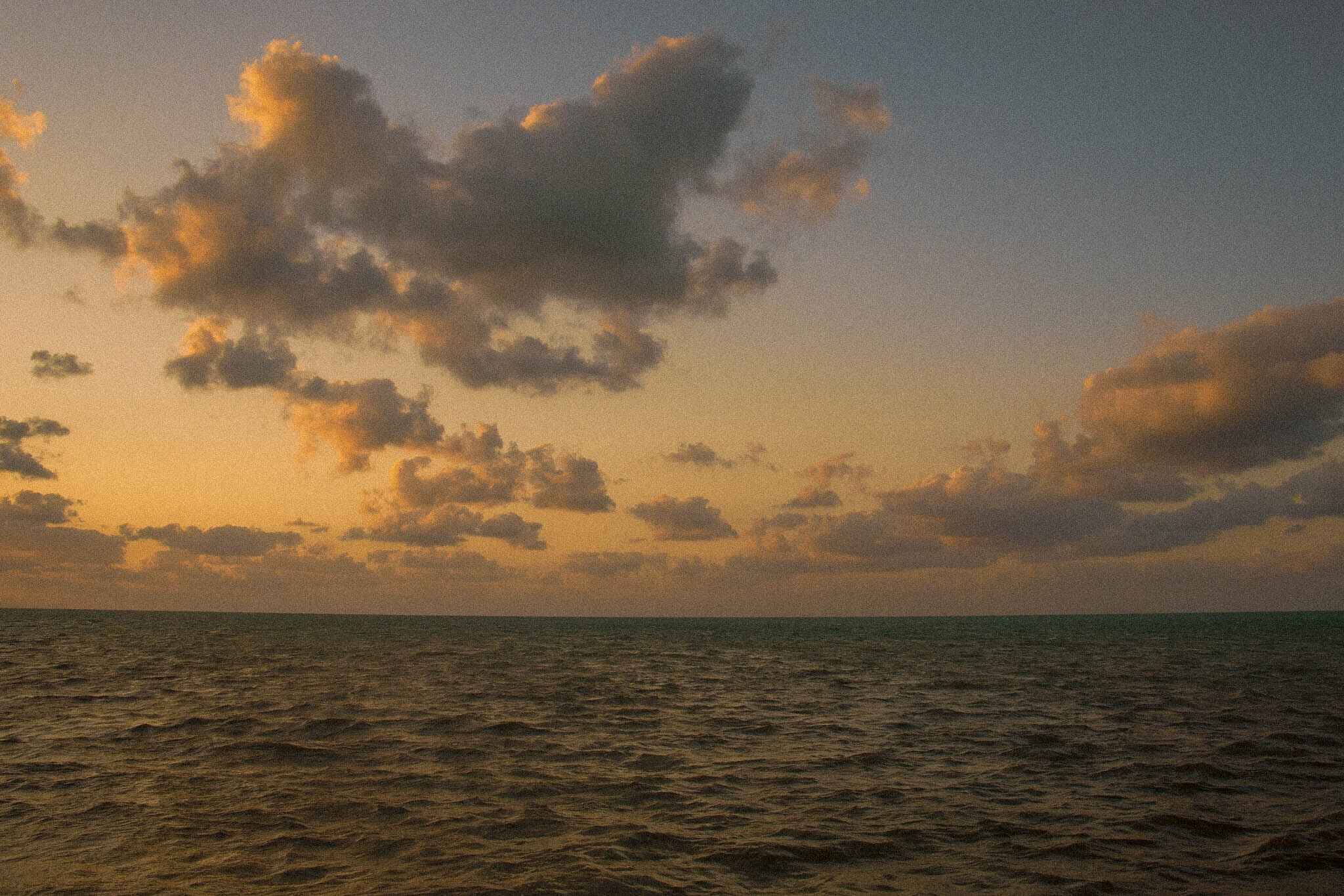 sunset over the atlantic ocean from Marathon, Florida