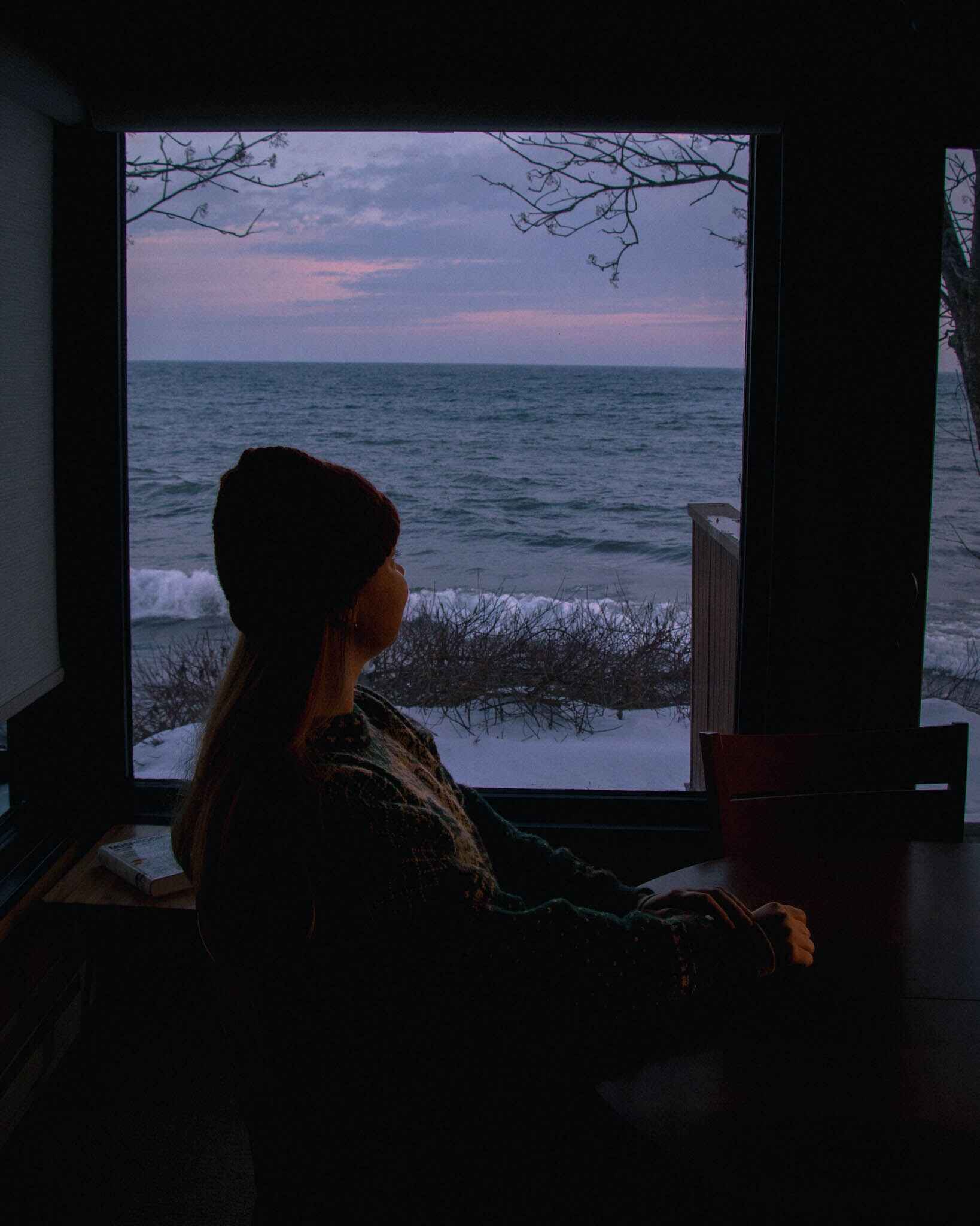 looking through the window at Lutsen Sea Villas