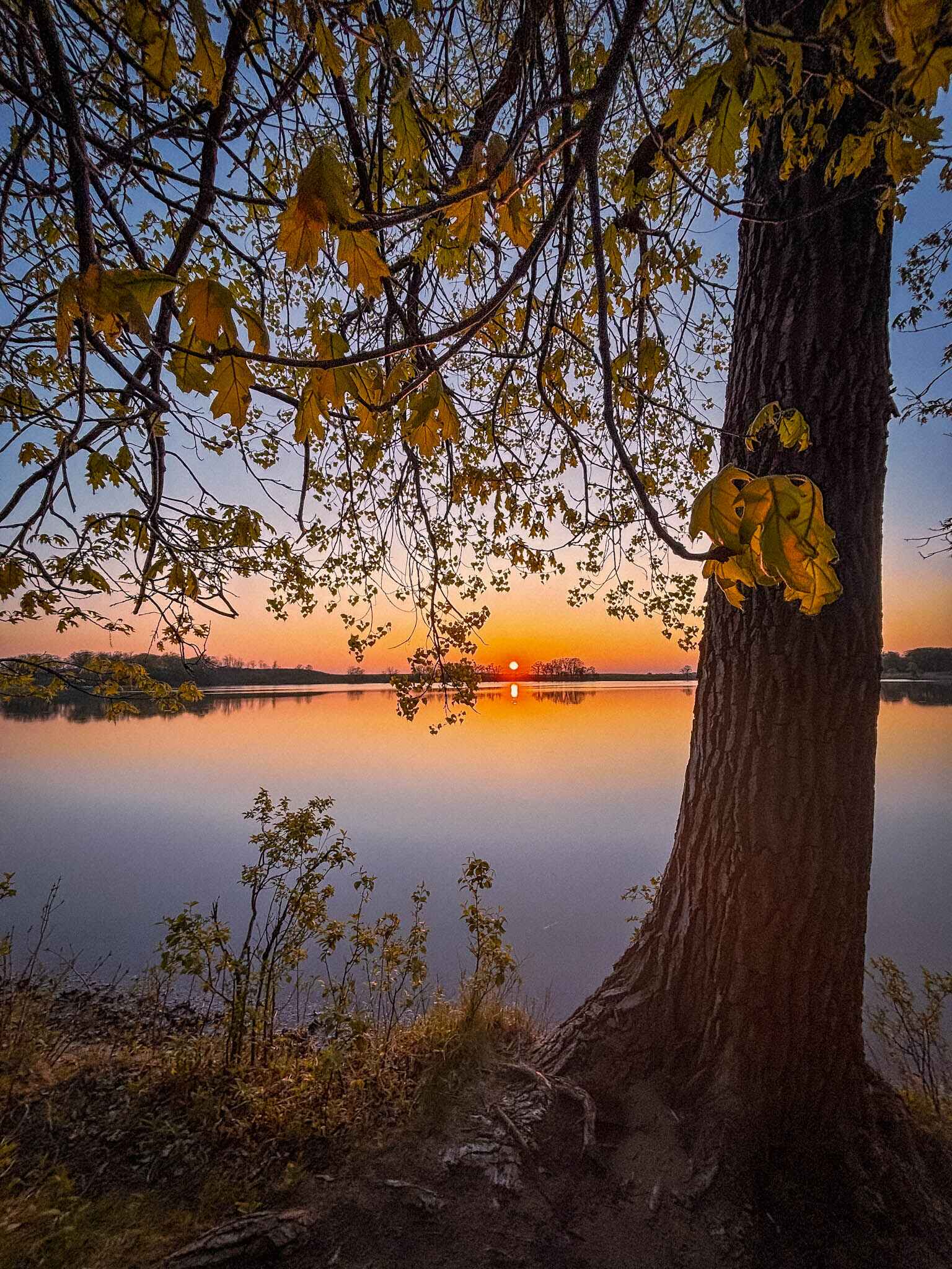 Sun sets in Glendalough State Park