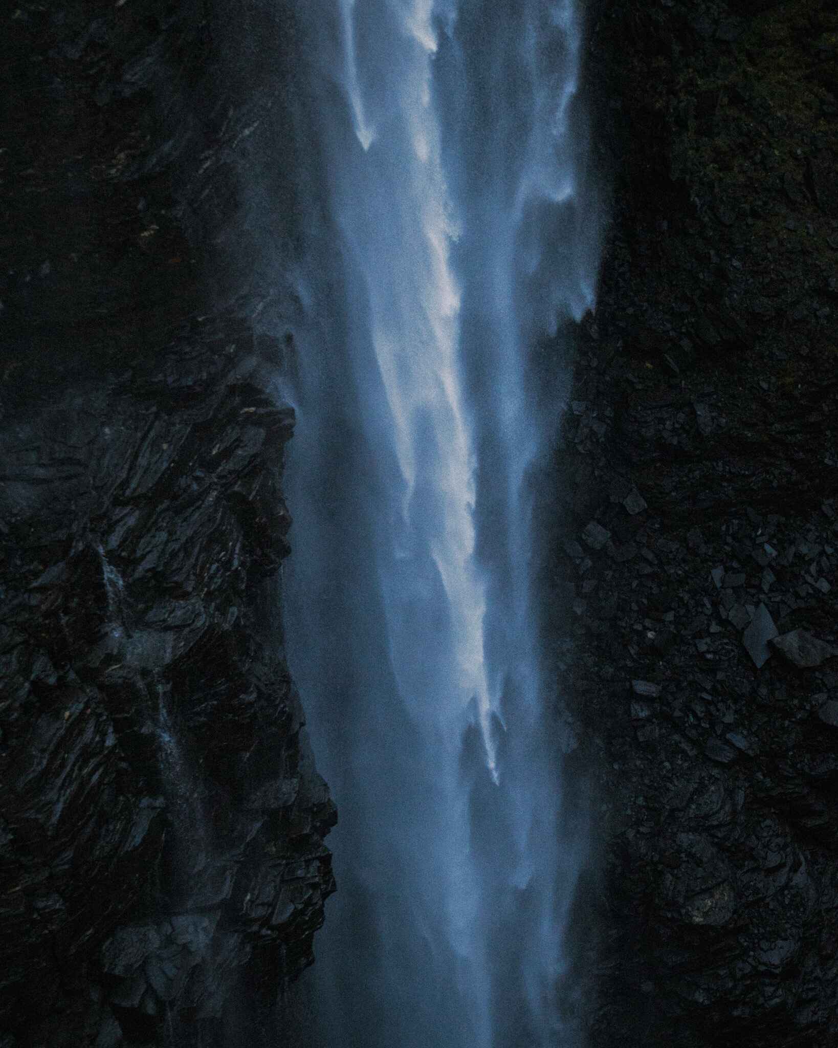 detail of Gorsa waterfall (gorsafossen) 